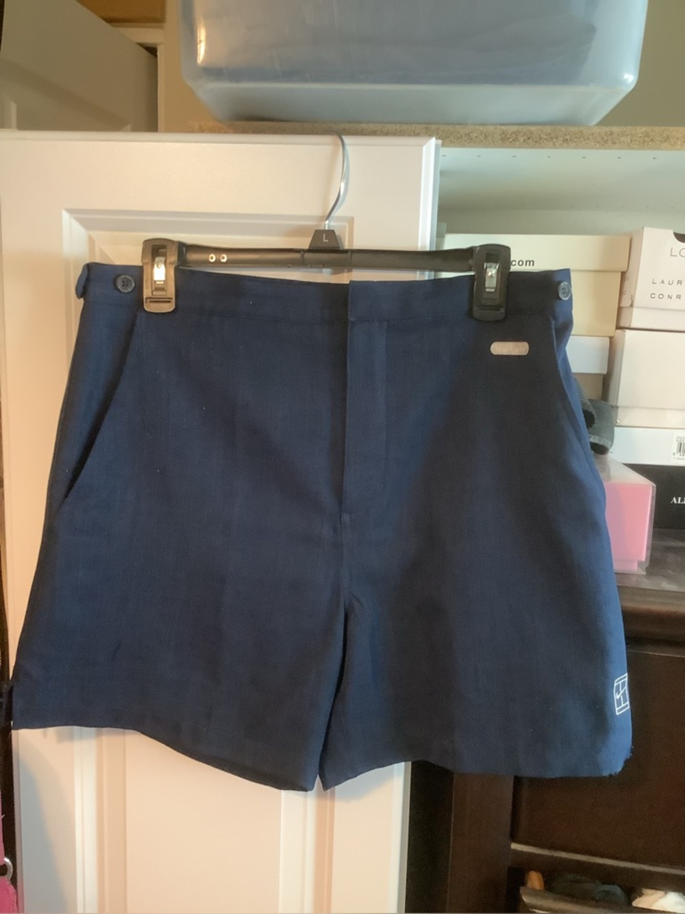 Nike Women's Navy Athletic Bermuda Shorts